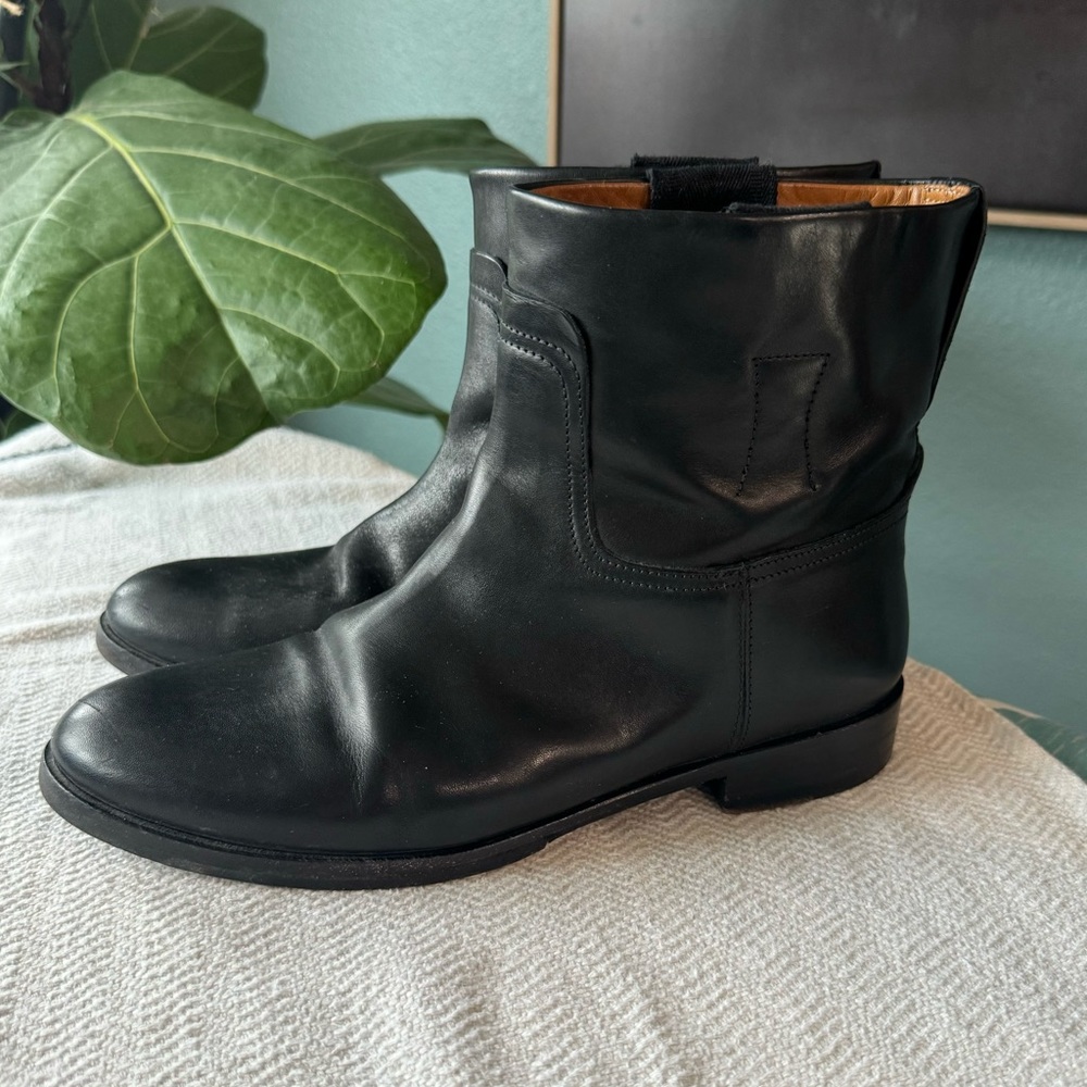 Rag & Bone Black Holly Leather Boots 38 1/2 - Picture 1 of 7